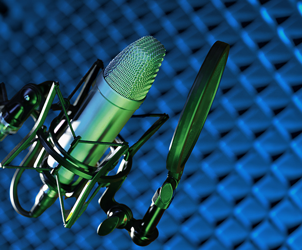 Microphone in booth